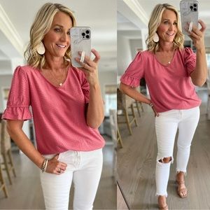 V-neck T-shirt top